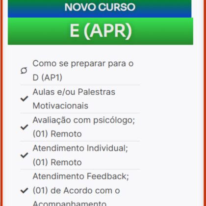 Curso Preparatório E (APR)